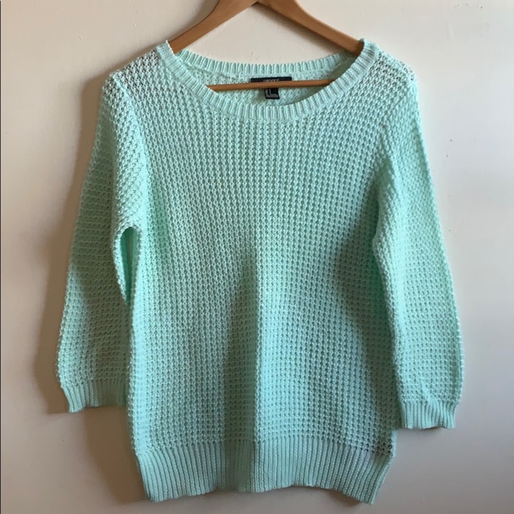 Mint green Forever21 sweater